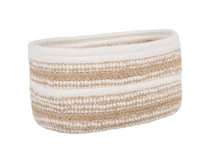 Korb aus Baumwolle, beige und braun