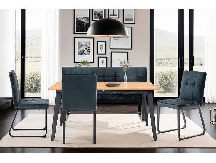 Küchensofa Tilton I 160cm Grau/Dunkelgrau