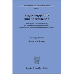 Regierungspolitik und Koordination., Fachbücher