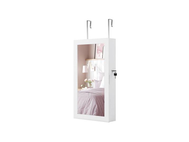 Hansiro Spiegelschrank Kigali, Weiß, Glas, 37x67x10 cm, Badezimmer, Badezimmerspiegel, Spiegelschränke