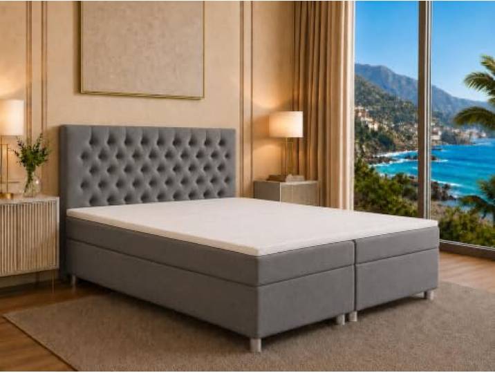Best For Home Trinity K-14 Boxspringbett 200x200 cm mit Matratze & Stauraum
