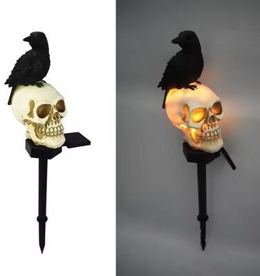 Inspired Living Spine Chilling Outdoor Skeleton & Ghost Halloween Light Set a