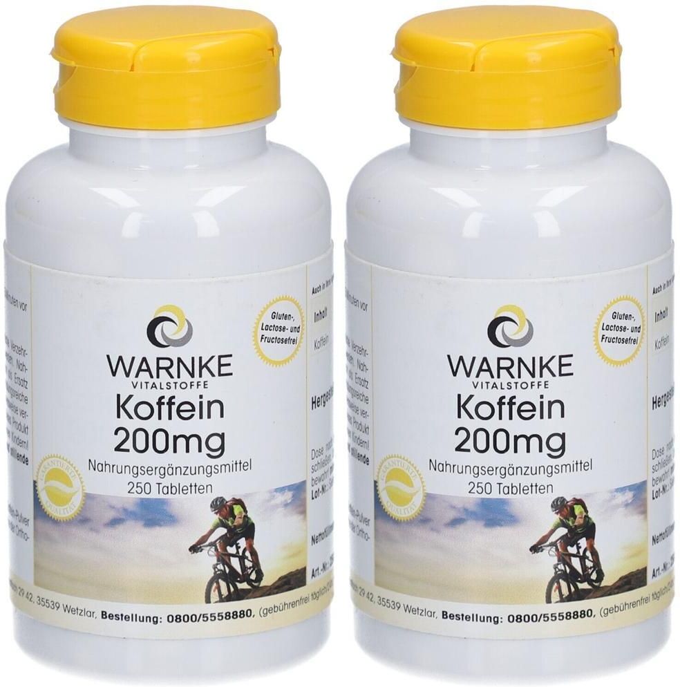 WARNKE Koffein 200 mg Tabletten 2x 2x250 St