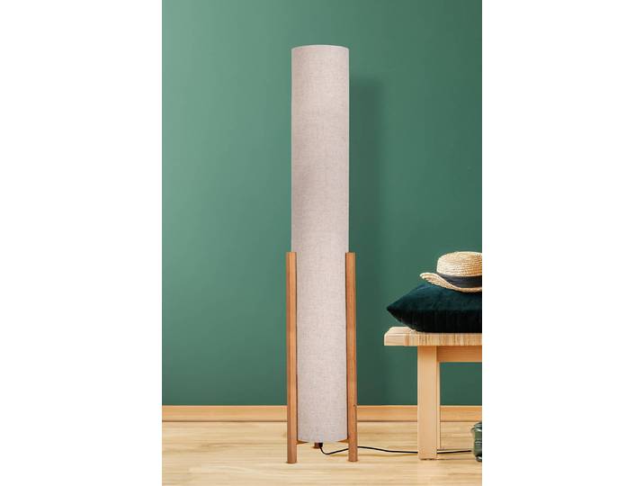Lampadaire Matilda Ø 22cm Blanc/Beige Tissu mélangé E14