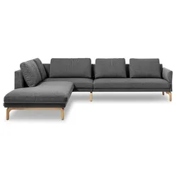 Segmüller Werkstätten Ecksofa Silenzio04 Stoff Grau