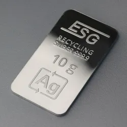 Silberbarren 10g ESG geprägt gravierbar Recyclingsilber