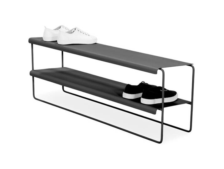Spinder Design Schuhregal Skadi schwarz Stahl B 103 H 38 cm
