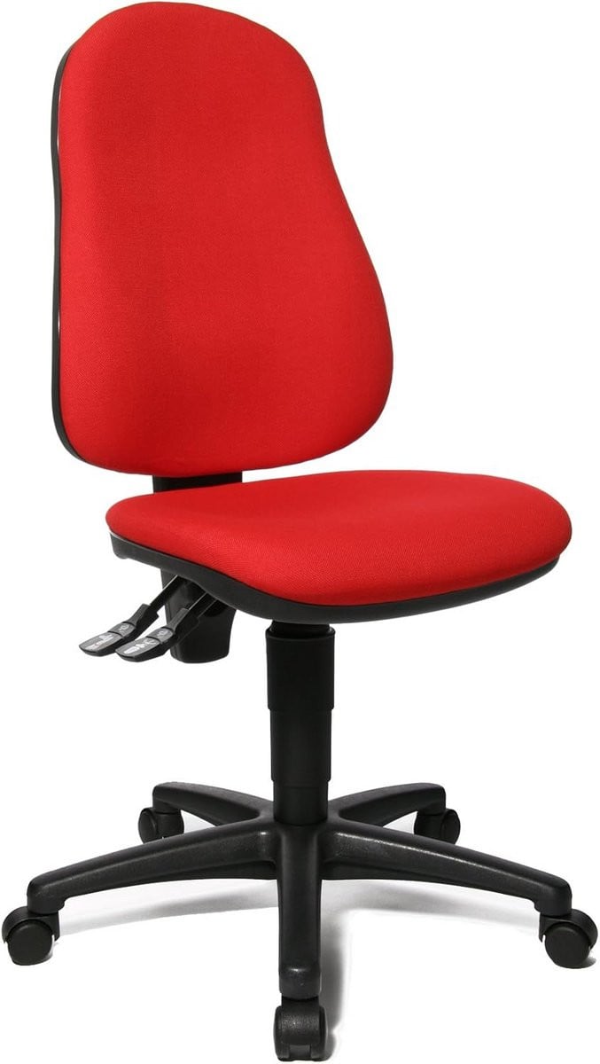 Ergonomische Bureaustoel Rood met Hoge Rugleuning en Wervelkolomondersteuning