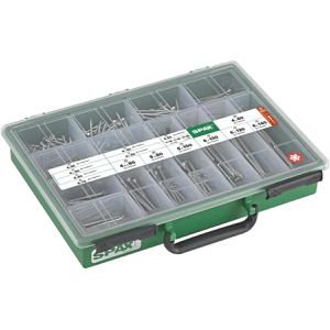 Spax Schraubenset 4000001991169 Wirox, 14 verschiedene Größen, 389-teilig, 50 Stück