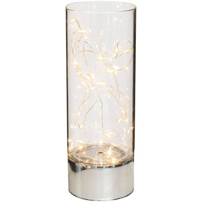 LED-Dekofigur CREATIV HOME "Dekosäule", transparent (klar), H:25cm Ø:9cm, Dekofiguren, mit LED-Beleuchtung
