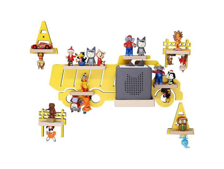 Livetastic Kinderregal, Gelb, 9 Fächer, 44x40x19 cm, erweiterbar, Toniebox und tonies®-Figuren kompatibel, Kinderzimmer & Jugendzimmer, Kindermöbel, Kinderregale