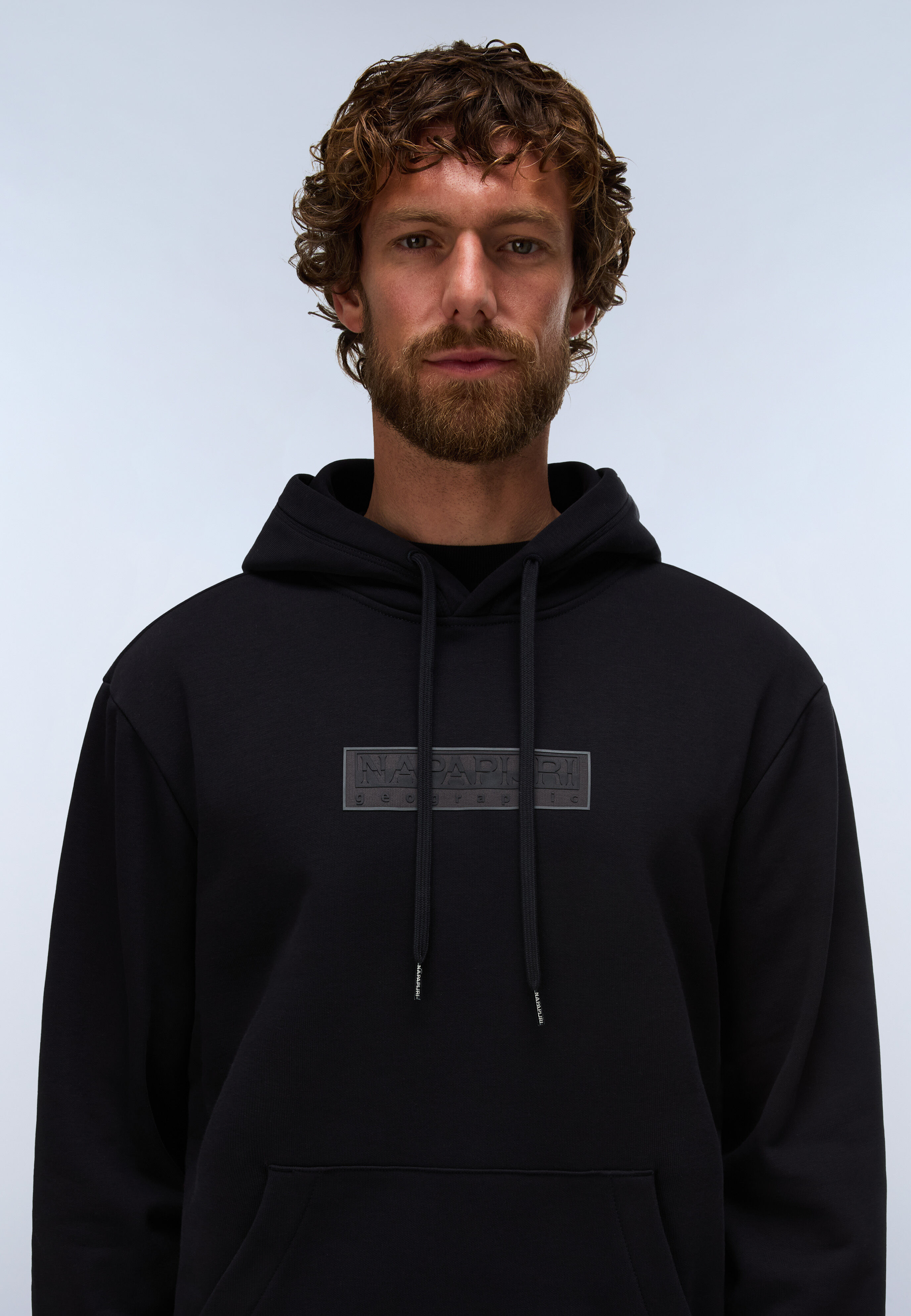 Kapuzensweatshirt NAPAPIJRI "B-BOX LOGO H WI BLACK BEAUTY", Herren, Gr. 3XL, schwarz (schwarz beauty), Obermaterial: 90% Baumwolle, 10% Polyester, Sweatshirts Kapuzensweatshirt, sportlicher Look, mit Kapuze, aus Baumwolle und Polyester schwarz beauty 3XL