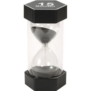 Eduplay Sanduhr Mega, 120611, 15 Minuten, schwarz, Höhe 16 cm