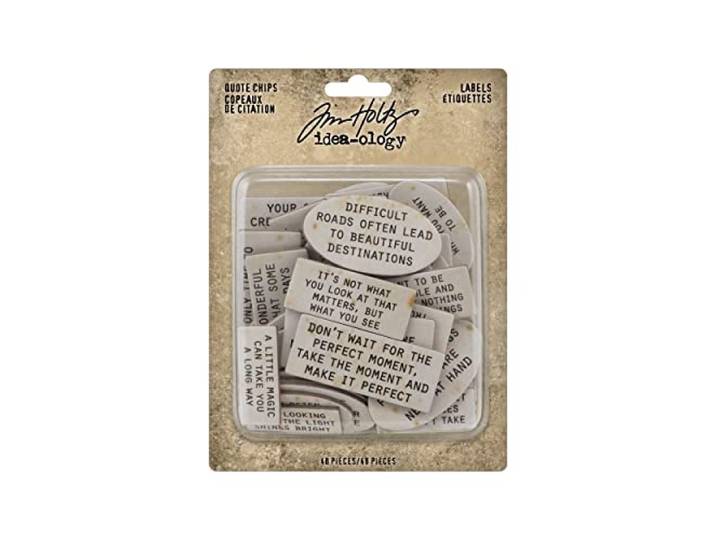 Idea-Ology spaanplaat citaat chips 48/Pkg-etiketten TH94320
