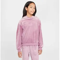 NIKE Kinder Unterjacke Sportswear Girls' Pullover Hoodie, Größe S in Pink Pink