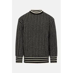 Bratens Isländer Pullover Norweger Schwarz Weiß Islandpullover