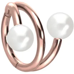 Titan Segmentring Clicker mit Innengewinde 3 RINGE + 2 SYNTHETISCHE PERLEN