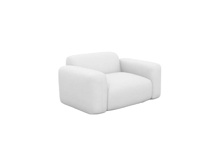 Design Echtleder Loungesessel „Aras“ Echtleder Weiss BLOOMINGLOFT Collection