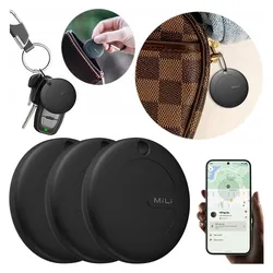 Mili Lokalizator GPS MiTag (Google Find Hub), Tracker, Schwarz