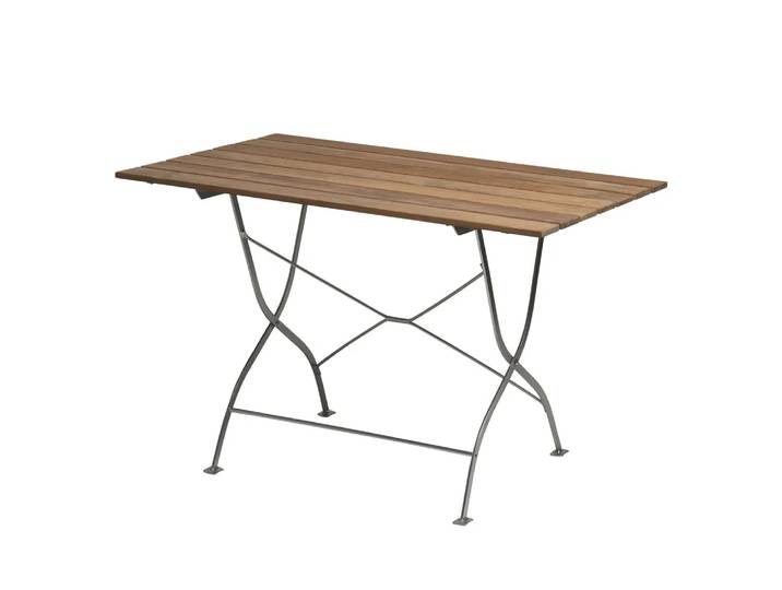 Grythyttan Stålmöbler Biergarten-Tisch Teak-Gestell warmverzinkt