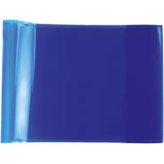 HERMA Heftumschlag PLUS quer transparent blau Kunststoff DIN A5 quer