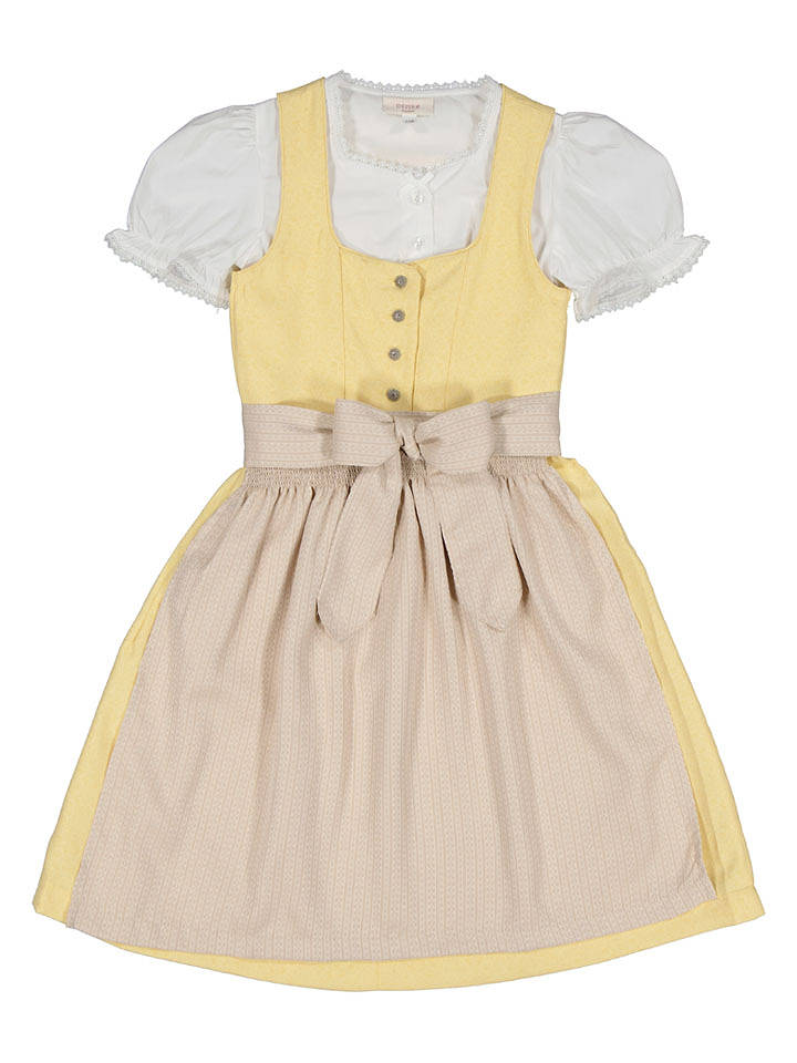Turi Landhaus Dirndl in Gelb/ Sand - 110