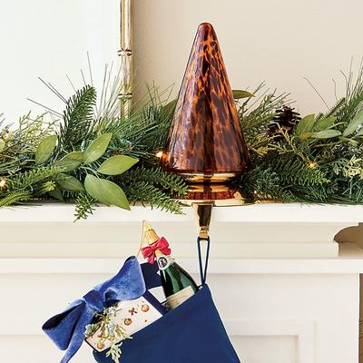 Tortoise Glass Christmas Tree Stocking Holder - Ballard Designs