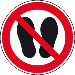 SafetyMarking® Verbotsaufkleber Betreten der Fläche verboten 10 cm