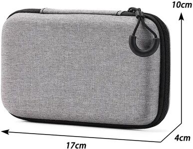 Global Bags Range Mini Grey Digital Product Storage Bag Portable Headphone USB Data Cable Charger U Stick Storage Case Shockproof Protective Case rectangle1