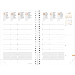 Quo Vadis, Agenda, Time & Life Cassandra ms 2021 QV615018 Inhalt 1W/2S, 16x24cm (A5, 1 Woche / 2 Seiten)