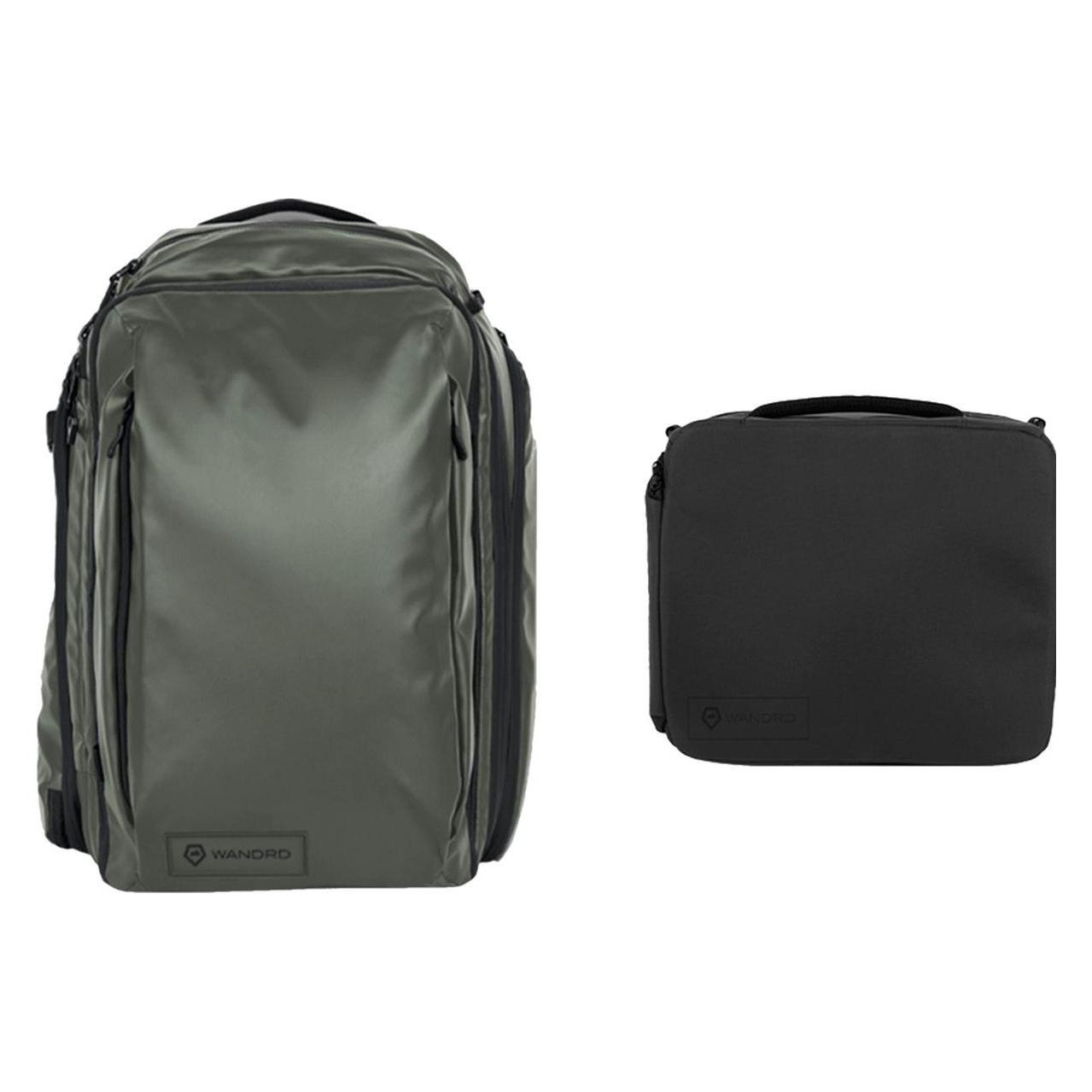 Wandrd Transit 45L Travel Backpack Wasatch Green Essential+ Bundel (Fotorucksack, 45 l) (TR45-WG-PEPB-1)