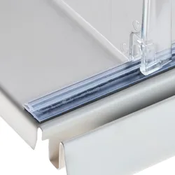 Befestigungsschiene, transparent 12 mm Magnetband | 998 mm, Hart-PVC