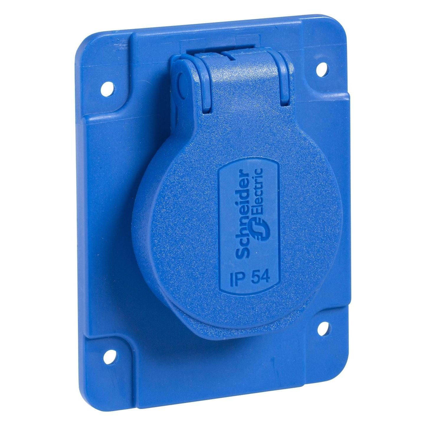 Schneider Electric Schukosteckdose, blau, 2p+E, 10/16A, PKN61B (PKN61B)