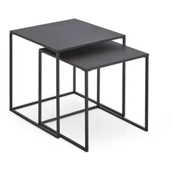Couchtisch-Set Schwarz 2er-Set