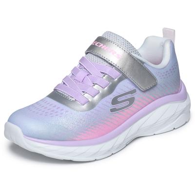 Sneaker SKECHERS "BOUNDLESS", Mädchen, Gr. 31, atmungsaktiv, grau multi, Textil, Schuhe Sneaker, Freizeitschuh mit Klett, Größenschablone zum Download