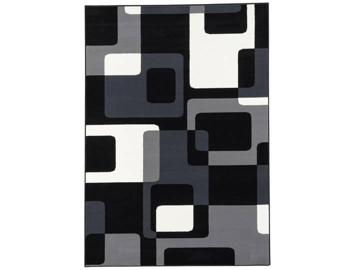 Pergamon Teppich Modern Trendline Retro, Grau, 185x270 cm, Teppiche und Böden, Teppiche