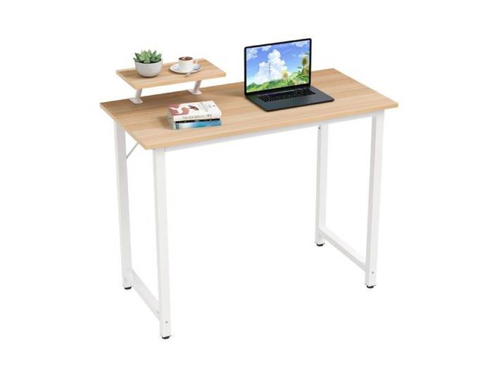 100x50x75cm Bureau Informatique Bureau d'Ordinateur avec Support Ecran PC Amovible Bureau d'Écriture Simple Table de Bureau