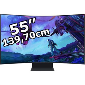 Samsung Monitor Odyssey Ark, S55CG970NU, 55 Zoll, 4K UHD 3840 x 2160 Pixel, 1 ms, 165 Hz, Curved, Gaming