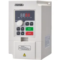 VEVOR Frequenzumrichter VFD 3 PS, 2,2 kW, 5 A, 3-Phasen-Wechselstrom, 380 V Eingang auf 3-Phasen-Wechselstrom, 0 – 380 V Ausgang, Frequenzumwandler, 50/60 Hz Eingang, 0 – 2000 Hz Ausgang