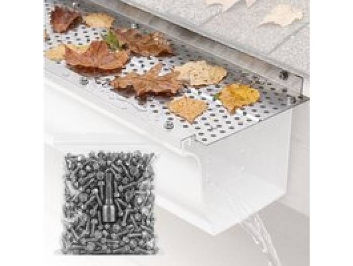 VEVOR Dachrinnenschutz, 12,7 cm breit, 63 m lang, Abdeckung aus Netzstoff, Laubschutz