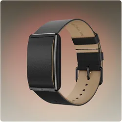 Polar Polar Loop Leather Wristband (Pflanzlich gegerbtes Leder), Uhrenarmband, Schwarz
