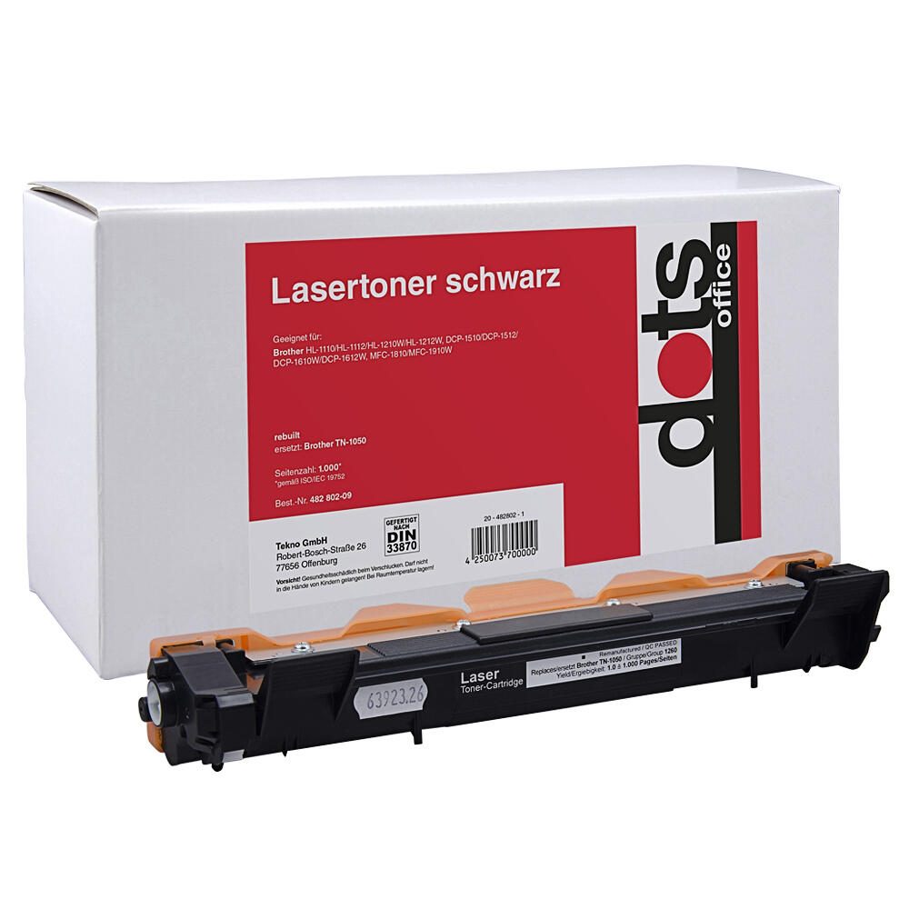 dots Toner kompatibel zu brother TN-1050 schwarz 1260,0000-DOTS