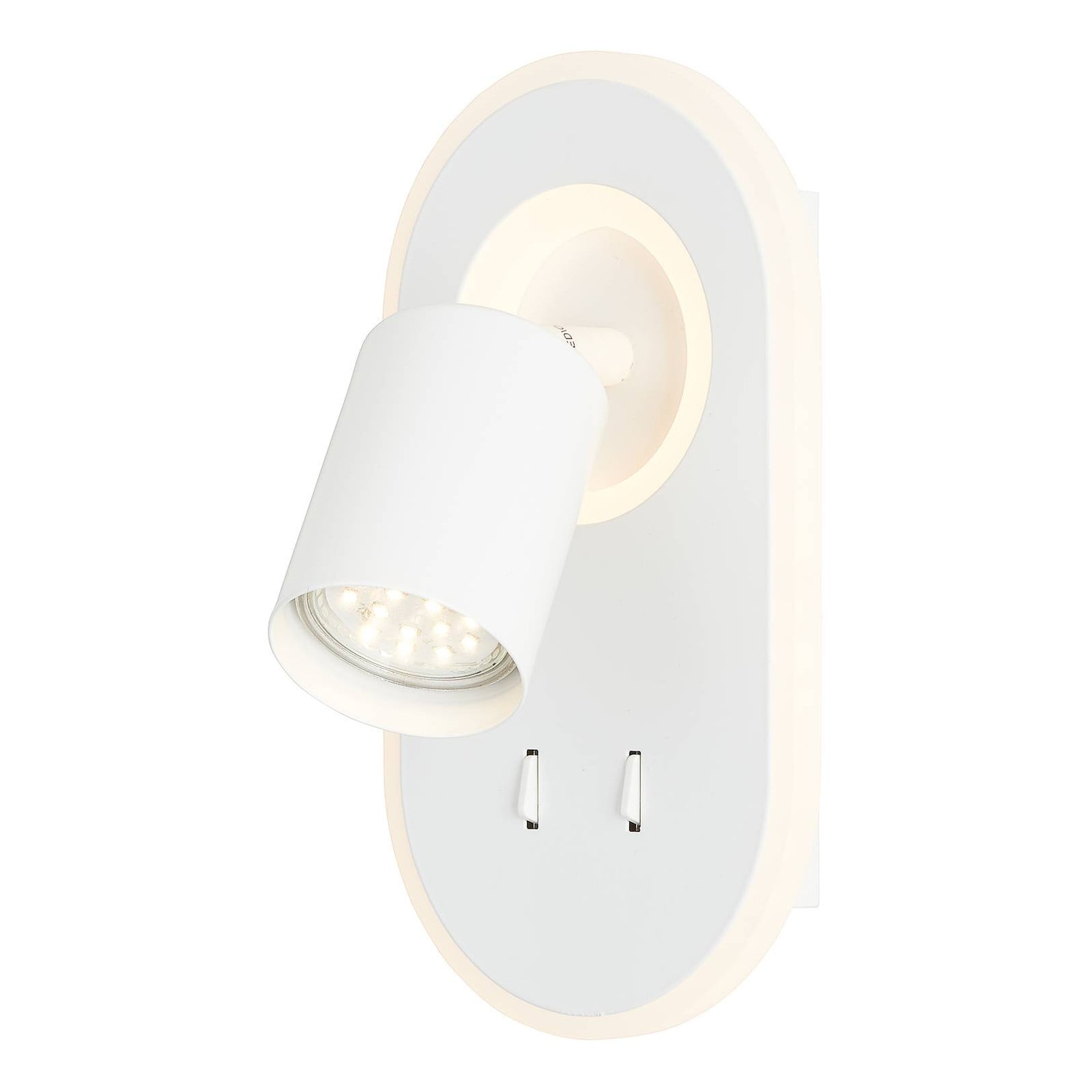Brilliant Kimon LED wandlamp wit metalen en kunststof uitvoering