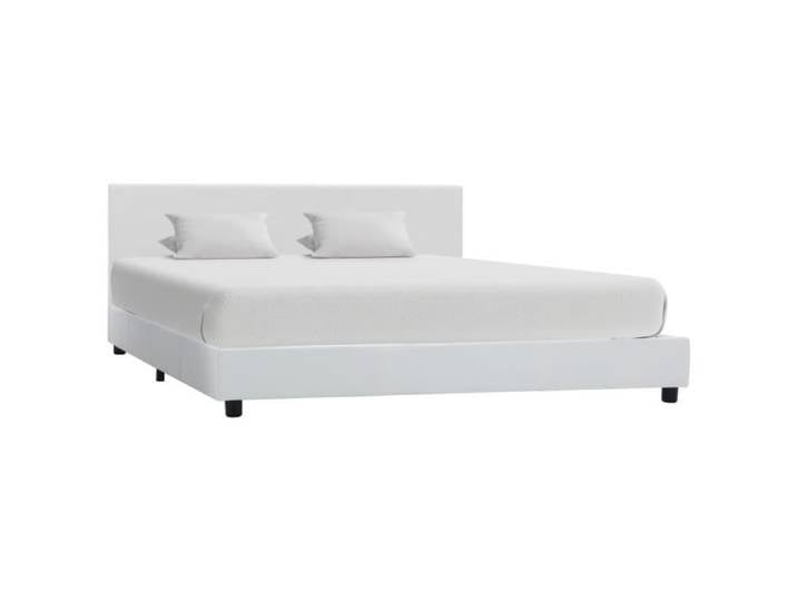 Bon Sommeil Luxus Cadre de lit Blanc Similicuir 160x200 cm avec Desgin franco-européenne k3s8R3
