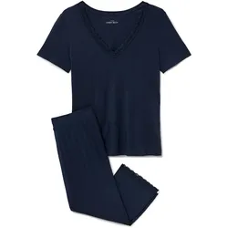 Tchibo - 3/4-Pyjama-Set - Damen - Gr. XL - dunkelblau