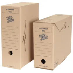 Loeffs patent, Dokumentenablage, Loeff"s patent Archiv-Schachtel Universalbox (B)120 mm DIN A4, braun, aus FSC zertifiziertem Mater (A4)