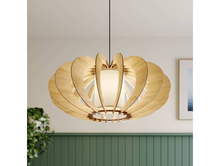 Hängeleuchte Modern A L SIGMA, dimmbar, Holz hell, für Wohn- / Esszimmer, Holz, Modern