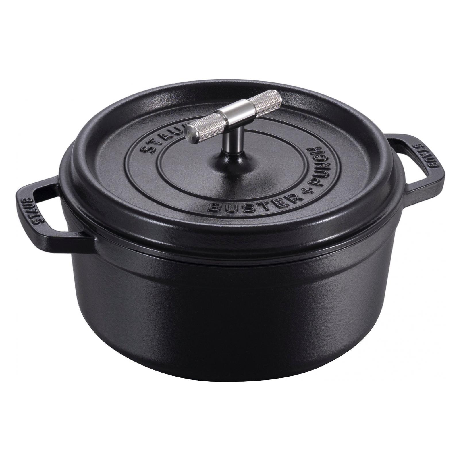 Staub - Buster Punch Cocotte - Black - 24 cm (Bräter + Schmortopf, Gusseisen) (1029891)