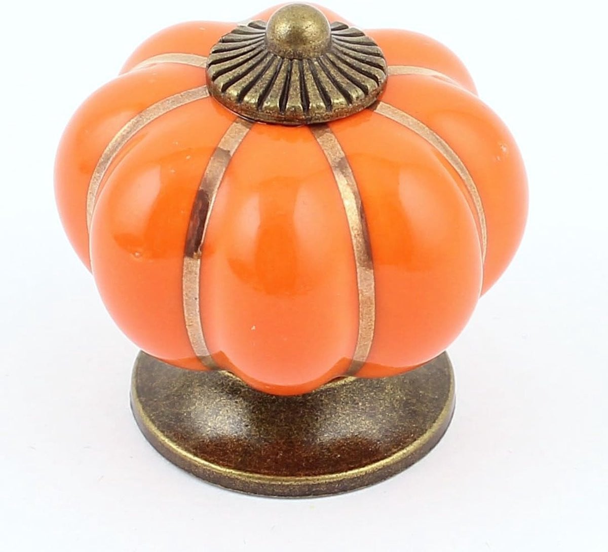 Keramische knop oranje brons 40 mm voor meubels