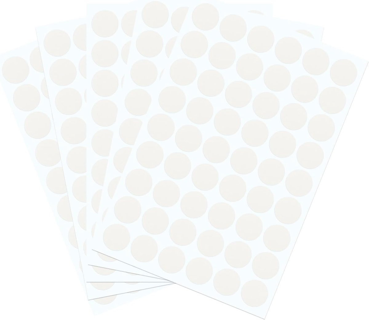 Schroefgat Stickers voor Meubelreparatie - Waterdicht PVC - Wit - Diameter: 21 mm